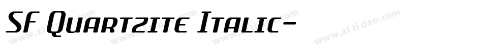 SF Quartzite Italic字体转换